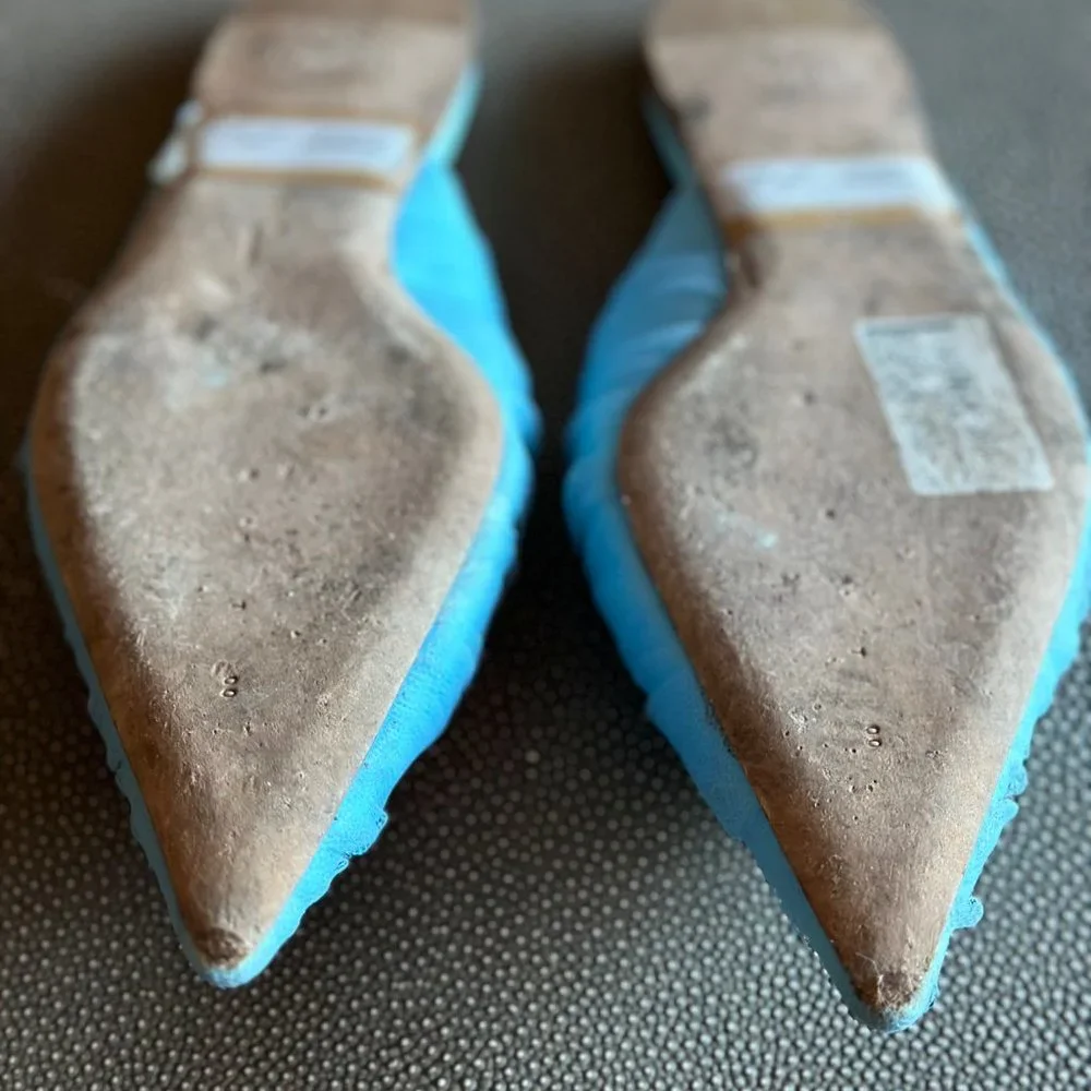 MIDNIGHT 00 Light Blue Mules Size 39 - Picture 5 of 8